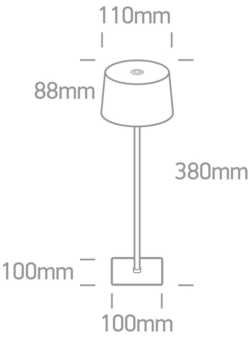 White Rechargeable table lamp 61082/W