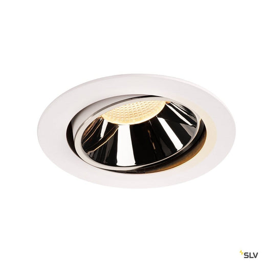 Numinos Dl Xl, Indoor Led Recessed Ceiling Light White/chrome 3000k 20° Gimballed, Rotating And Pivoting - Toplightco