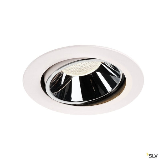 Numinos Dl Xl, Indoor Led Recessed Ceiling Light White/chrome 400k 40° Gimballed, Rotating And Pivoting - Toplightco