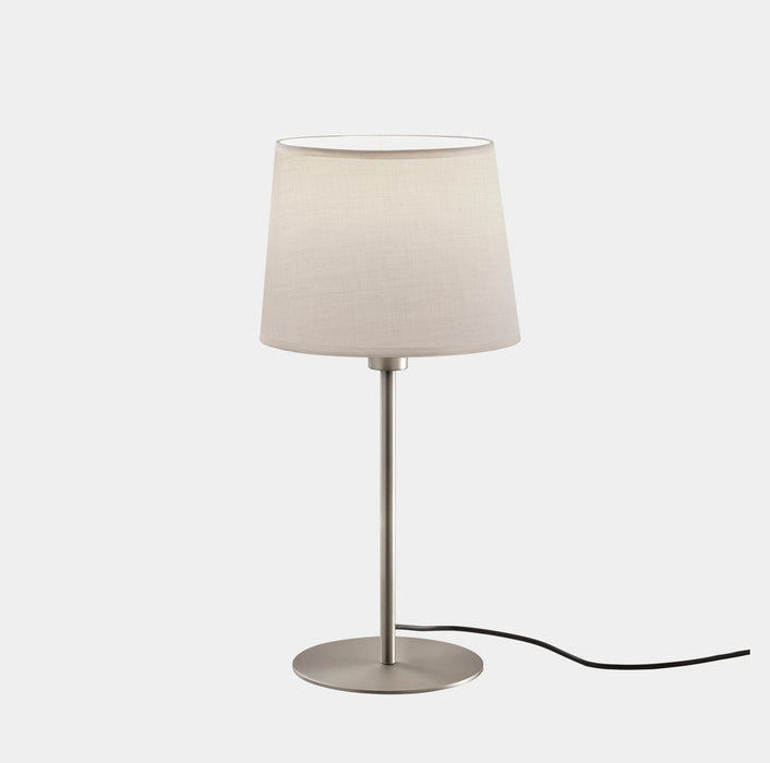 TABLE LAMP METRICA E27 60 SATIN NICKEL. SHADE NOT INCLUDED.