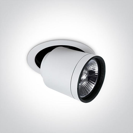 Downlight White Circular Replaceable lamp 75W Die Cast One Light SKU:11110H/W - Toplightco