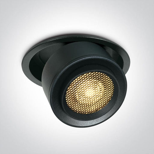 Black 28W LED zoomable 15°-45° adjustable downlight with removable honeycomb. 



Supplied with 750mA driver. 



 One Light SKU:11128G/B/W