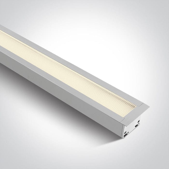 Recessed Linear Light White Rectangular Warm White LED built in 3800lm 40W Aluminium One Light SKU:38145AR/W/W - Toplightco