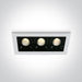 LED Spotlight White Rectangular Warm White LED 3x160lm Die Cast One Light SKU:50302B/W/W - Toplightco