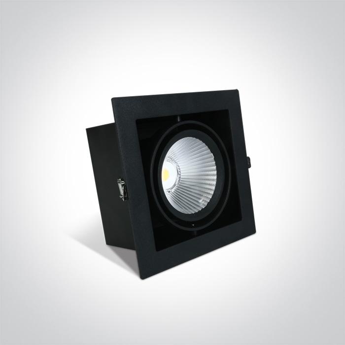 LED Downlight Black Rectangular Warm White LED built in 2600lm 30W Aluminium One Light SKU:51130/B/W - Toplightco