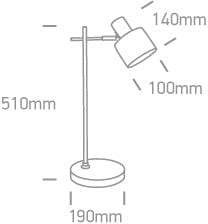 Table Light Black Circular Replaceable lamp 10W Steel One Light SKU:61116A/B - Toplightco