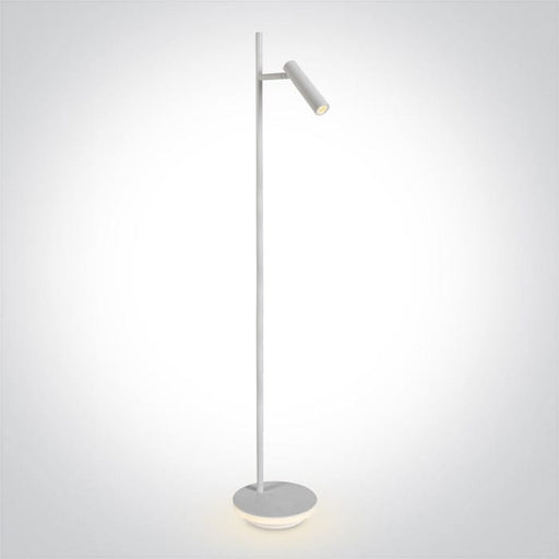White Led Reading 3w + 8w Base Warm White Floor Lamp Ip20 230v - Toplightco