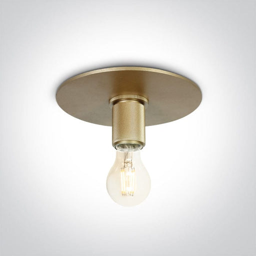 Brushed Brass E27 Decorative Recessed Brushed Brass fitting, IP20.

 

 One Light SKU:62120/BBS