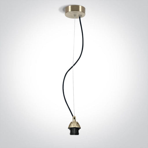 Brushed Brass Pendant Light 20w E27 One Light SKU:63126A/BBS - Toplightco