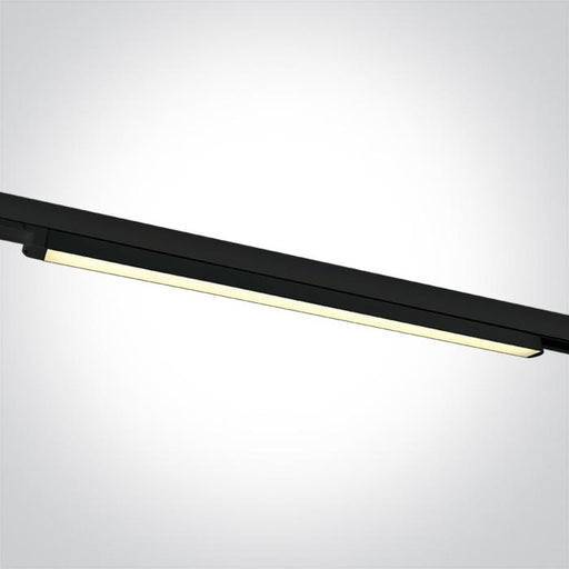 3 Circuit Tracklight Black Rectangular Warm White LED built in 2500lm 25W Aluminium One Light SKU:65025T/B/W - Toplightco