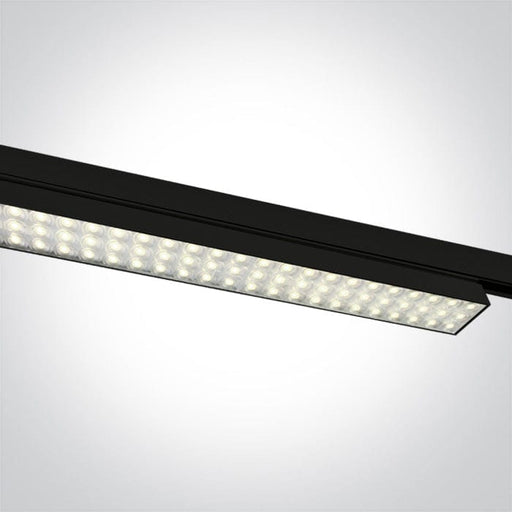 3 Circuit Tracklight Black Rectangular Cool White LED built in 2700lm 30W Aluminium One Light SKU:65170AT/B/C - Toplightco
