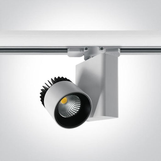 3 Circuit Tracklight White Circular Cool White LED built in 800lm 10W Aluminium One Light SKU:65610AT/W/C - Toplightco