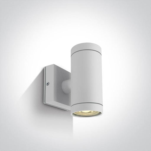 Wall & Ceiling Light White Circular Outdoor Replaceable lamp 2x35W Die Cast One Light SKU:67130/W - Toplightco
