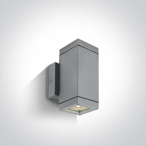 Wall & Ceiling Light Grey Rectangular Outdoor Replaceable lamp 2x35W Die Cast One Light SKU:67130A/G - Toplightco