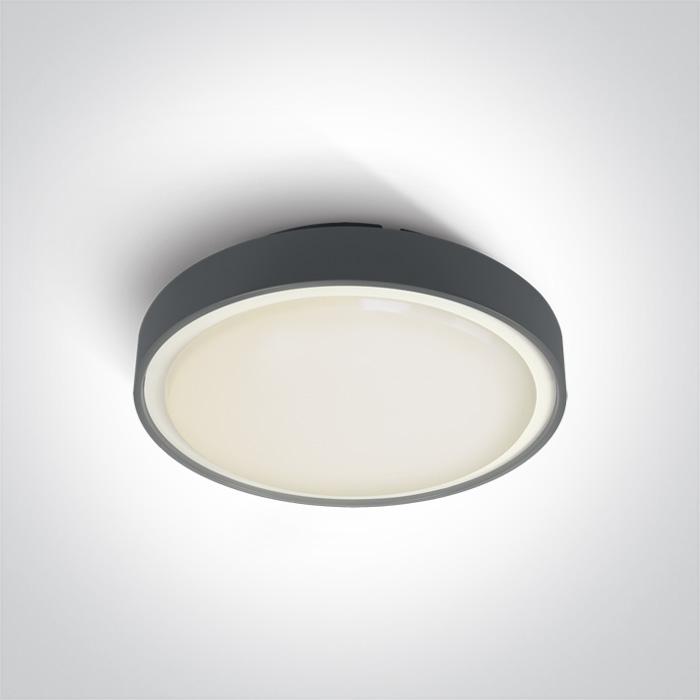 Ceiling Light Anthracite Circular Warm White LED Outdoor LED built in 1800lm 30W Plastic One Light SKU:67280BN/AN/W - Toplightco