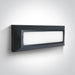 Wall & Ceiling Light Anthracite Rectangular Warm White LED Outdoor LED built in 250lm 3,5W ABS One Light SKU:67394/AN/W - Toplightco