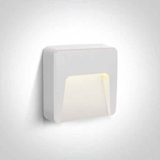 White 1,5W AC LED wall light, IP65, ideal for both indoor and outdoor

installation.

 

 One Light SKU:67417/W/W