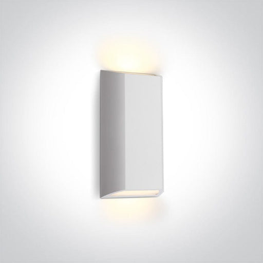 White Led Wall Light 8w Warm White Ip65 230v - Toplightco