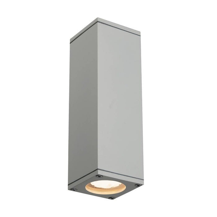 SLV 229532 THEO UP/DOWN OUT wall light, square, silver-grey GU10, max. 2x35W - Toplightco