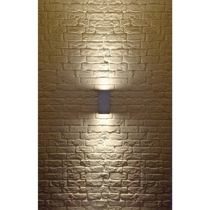 SLV 229574 BIG THEO UP/DOWN OUT wall light , square, silver-grey, ES111, max. 2x75W - Toplightco