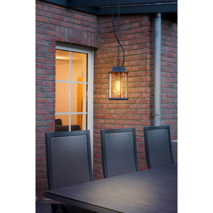SLV 232065 PHOTONIA E27, Outdoor pendant, anthracite, incl. 5m chain and connection cable with open cable end, max. 60W, IP44 - Toplightco