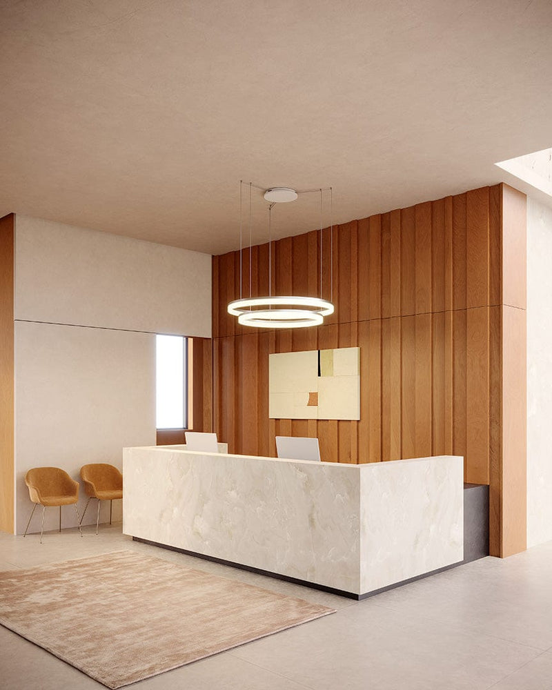 PENDANT CIRC Ø800 + Ø1000 LED 72 LED WARM-WHITE 3000K ON-OFF WHITE 5559LM