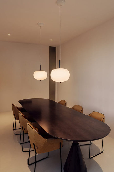 PENDANT ILARGI Ø320 LED 18.9 LED WARM-WHITE 2700K DALI MADERA OSCURA 1054LM 00-6457-92-F9