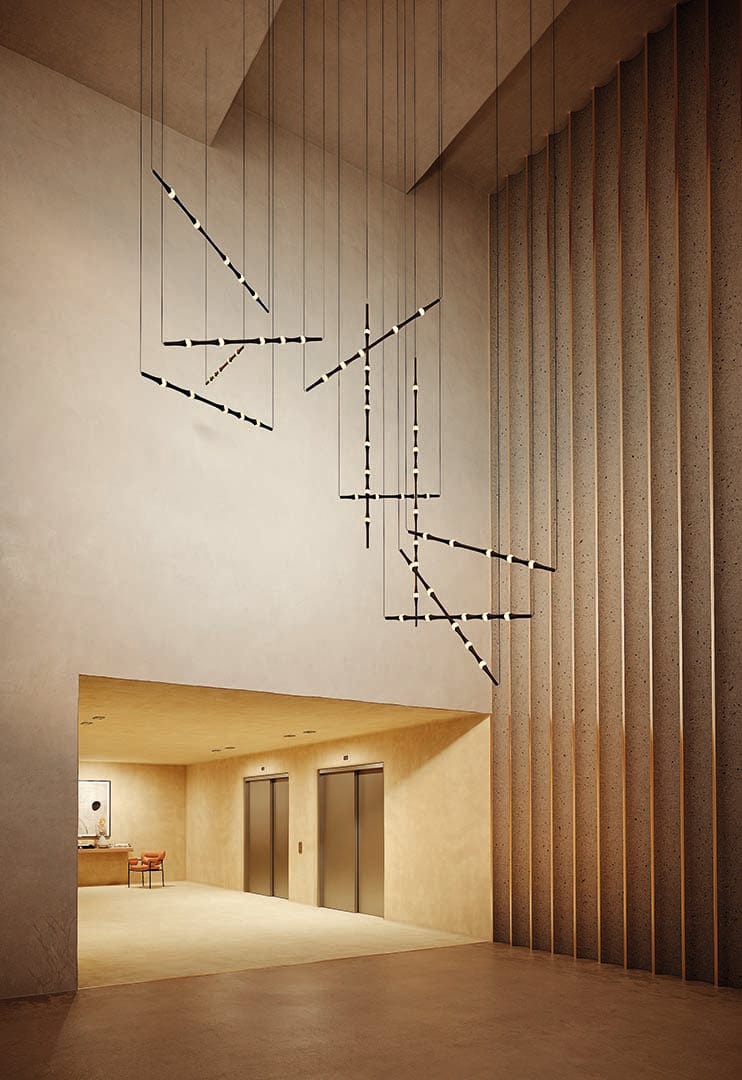 PENDANT DEW HORITZONTAL 995MM SURFACE LED 13 LED WARM-WHITE 2700K 0-10V BLACK 78 00-8303-05-M1