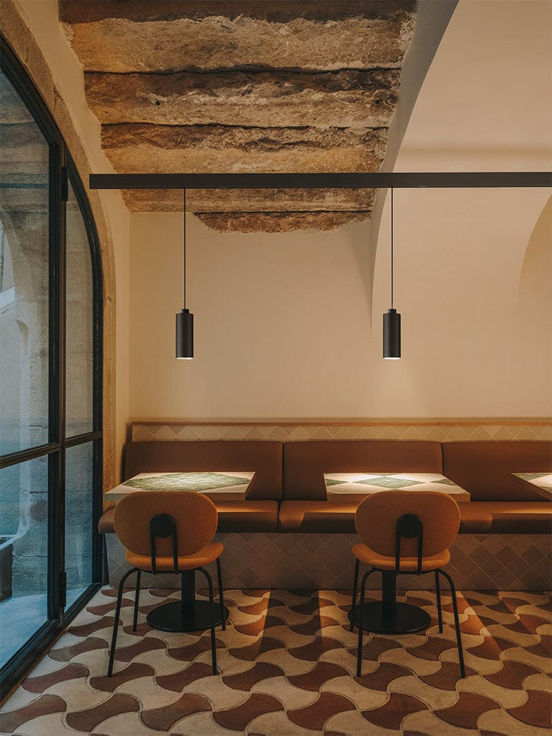 PENDANT DELTATRACK CYLINDRICAL Ø95MM CABLE 2200MM E27 15 BLACK 1520LM 00-8411-05-05