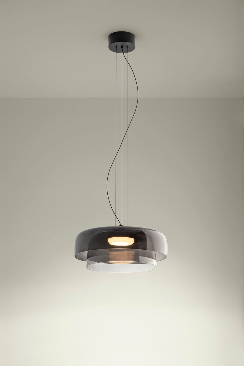 PENDANT LEVELS 2 BODIES Ã˜420MM + Ã˜320MM LED 19W SW 2700-3000-4000K CASAMBI BLA