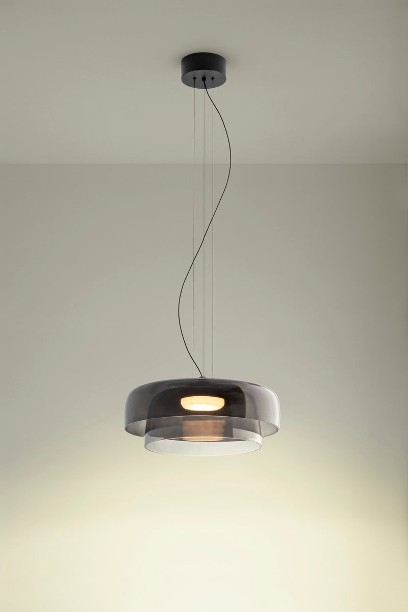 PENDANT LEVELS 2 BODIES Ã˜420MM + Ã˜320MM LED 19W SW 2700-3000-4000K CASAMBI BLA