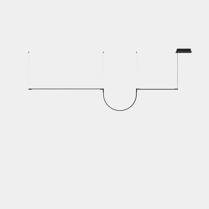 Tubs Modular Pendant Lineal Double with Arch Pendant | 41.7W 3000K CRI92 | Black | 00-A312-05-M1
