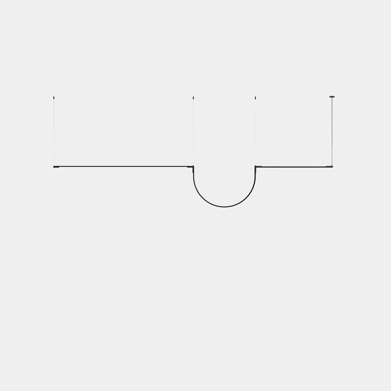 Tubs Modular Pendant Lineal Double with Arch Pendant | 41.7W 3000K CRI92 DALI | Black | 00-A315-05-M1