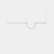 Tubs Modular Pendant Lineal Double with Arch Pendant | 41.7W 2700K CRI92 | Black | 00-A318-05-M1