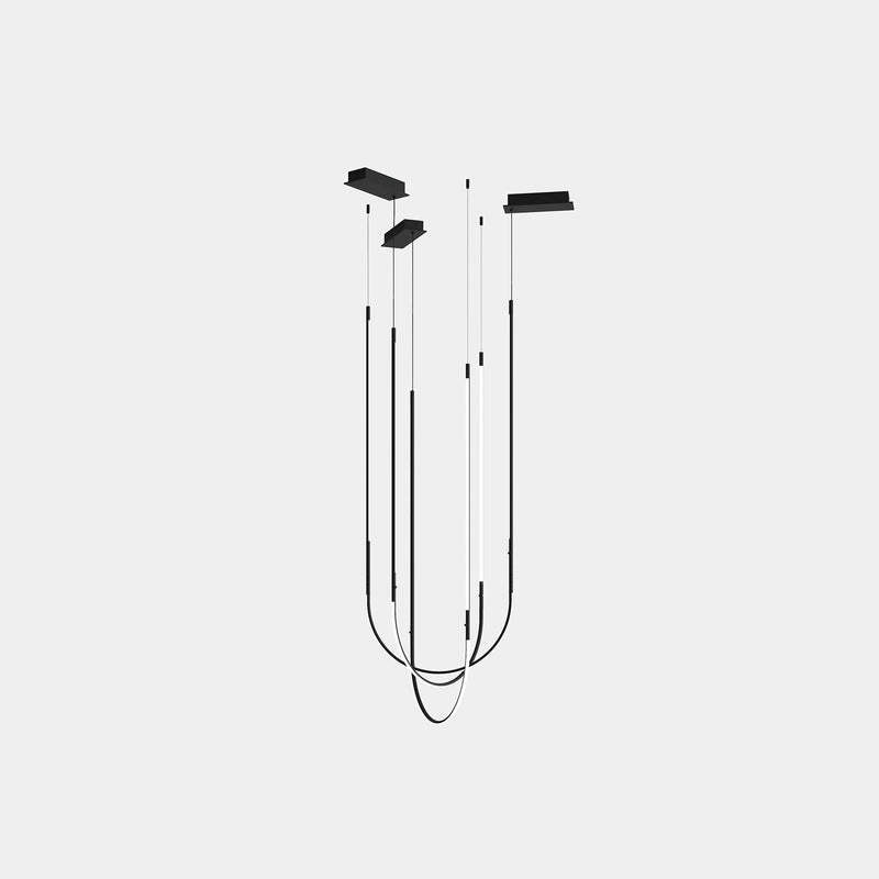 Tubs Modular Pendant Triplex Arch Cross Pendant | 125.1W 2700K CRI92 DALI | Black | 00-A333-05-M1