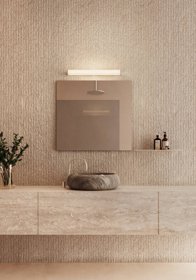 WALL FIXTURE IP44 TOILET Q 880MM LED 14 LED WARM-WHITE 3000K ON-OFF CHROME 828LM 05-1508-21-M1