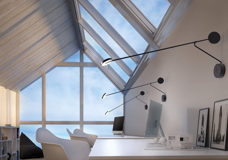 WALL FIXTURE INVISIBLE LED 10.5 LED WARM-WHITE 3000K TOUCH DIMMING BLACK 550LM