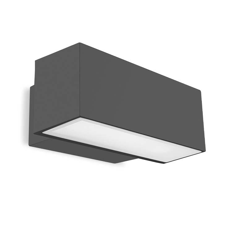Afrodita LED 375mm Double Emission Wall Light | 41.2W 4000K CRI92 DALI-2 / Push | Urban grey | 05-E179-Z5-CM
