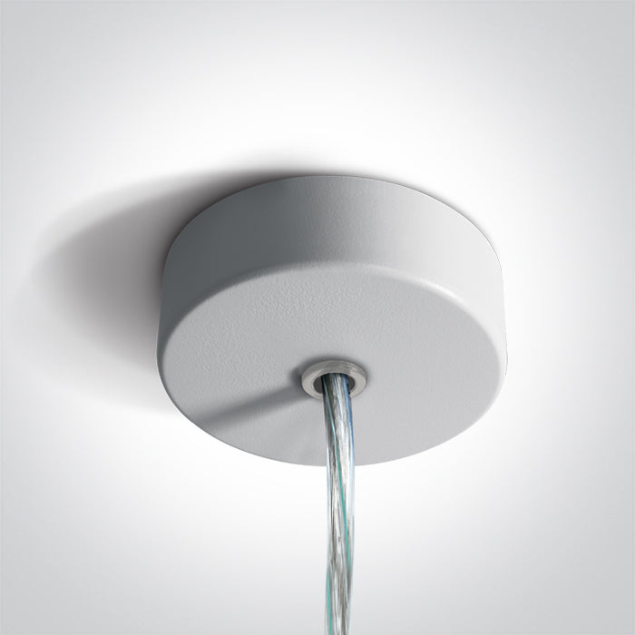 050122/W WHITE ROUND SUSPENSION BASE FOR PROFILES