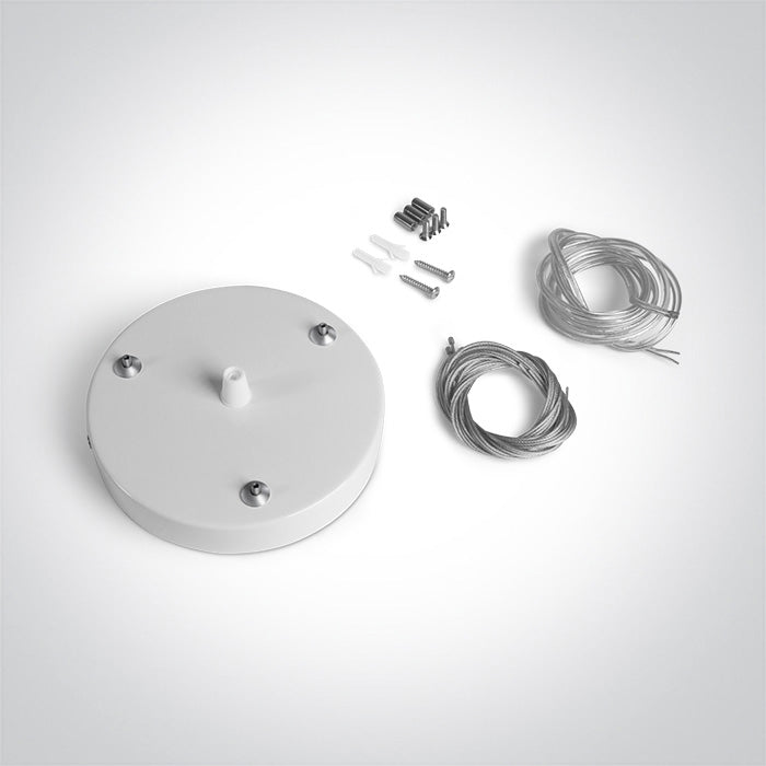 050138A/W WHITE SUSPENSION BASE FOR 62020 ROUND PLAFO