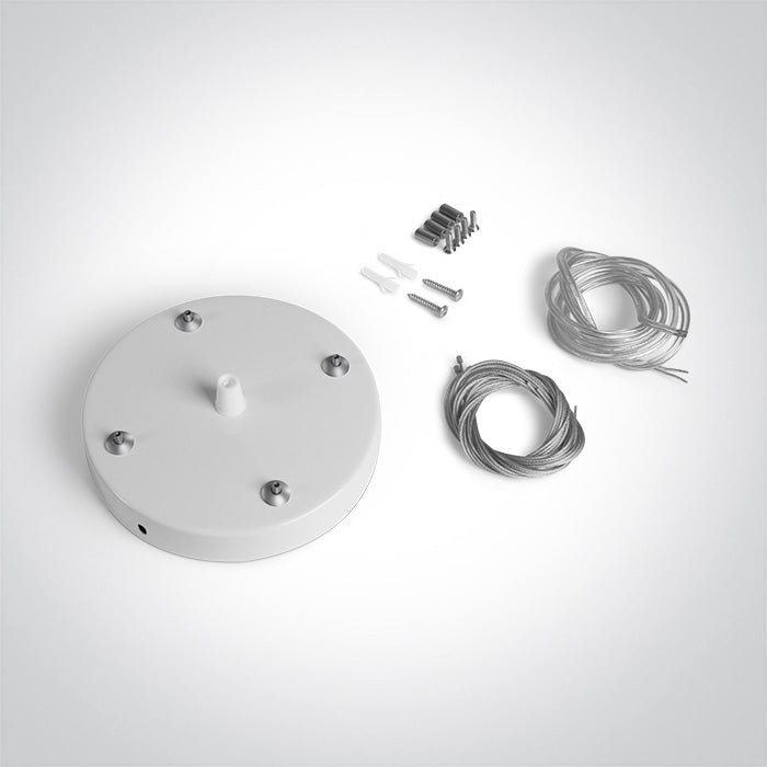 050138B/W WHITE SUSPENSION BASE FOR 62020 SQUARE PLAFO