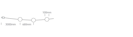 0998/B: 6x1W LED balls, IP65.  Total length 650cm.  Complete with SCHUKO driver.  .   .