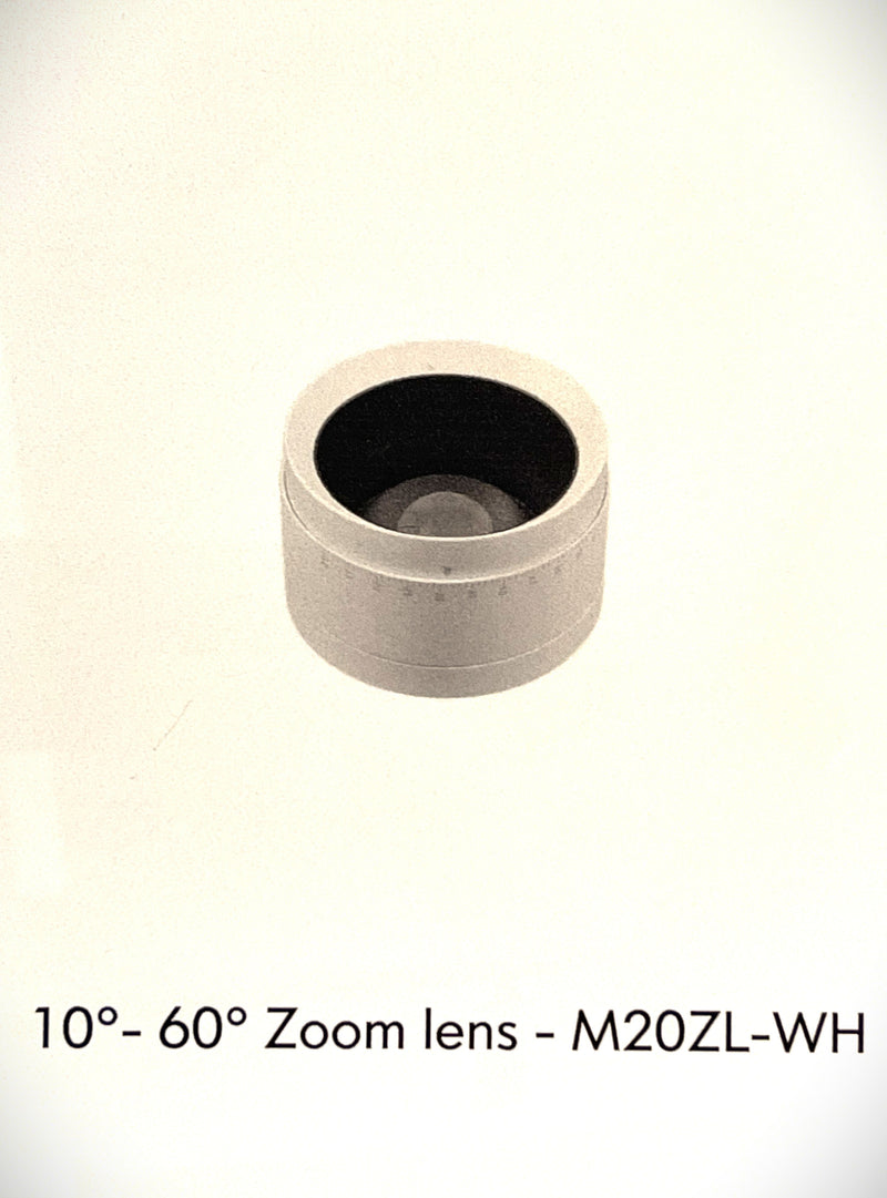 Morpheos White CRI90 3 Circuit Tracklight with onboard Dimmer,Zoom 10-60 Degree Function CCT Colour Changing