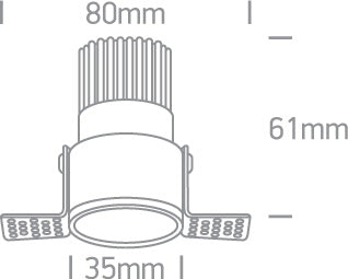 10103BTR/W/V WHITE 3W CCTV 350mA DARK LIGHT TRIMLESS