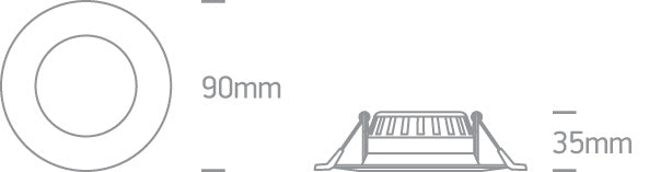 10103T/W/V: 3W CCT Variable LED recessed downlight, IP20.  Complete with non-dimmable driver.  ..