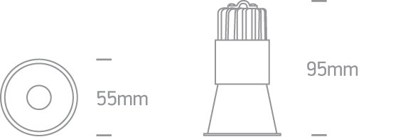 10105FD/W/V: 5W CCT Variable COB LED recessed spot, IP20.  Complete with non-dimmable driver.  ..
