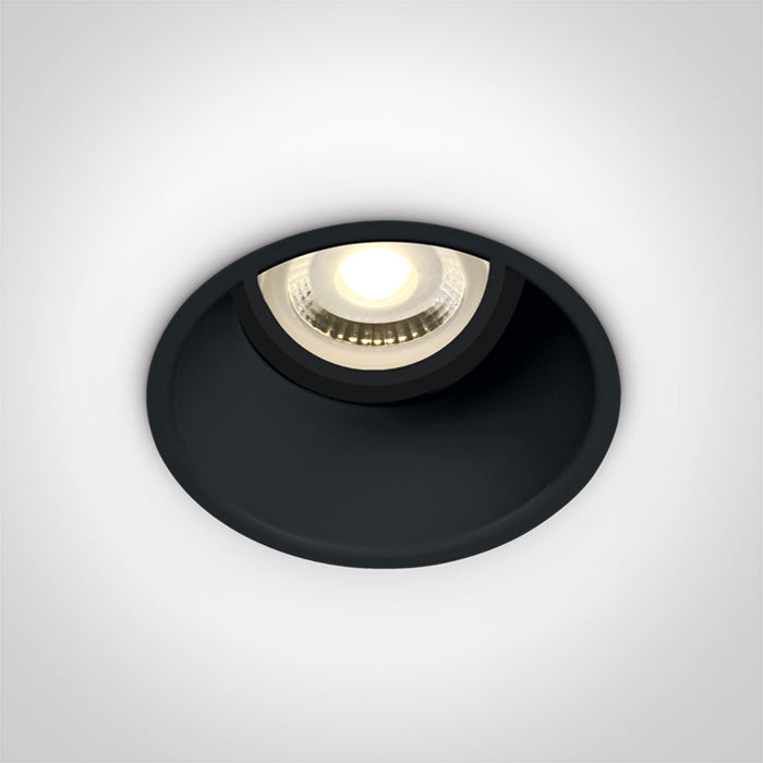 10105TG/B BLACK GU10 10W SEMI TRIMLESS