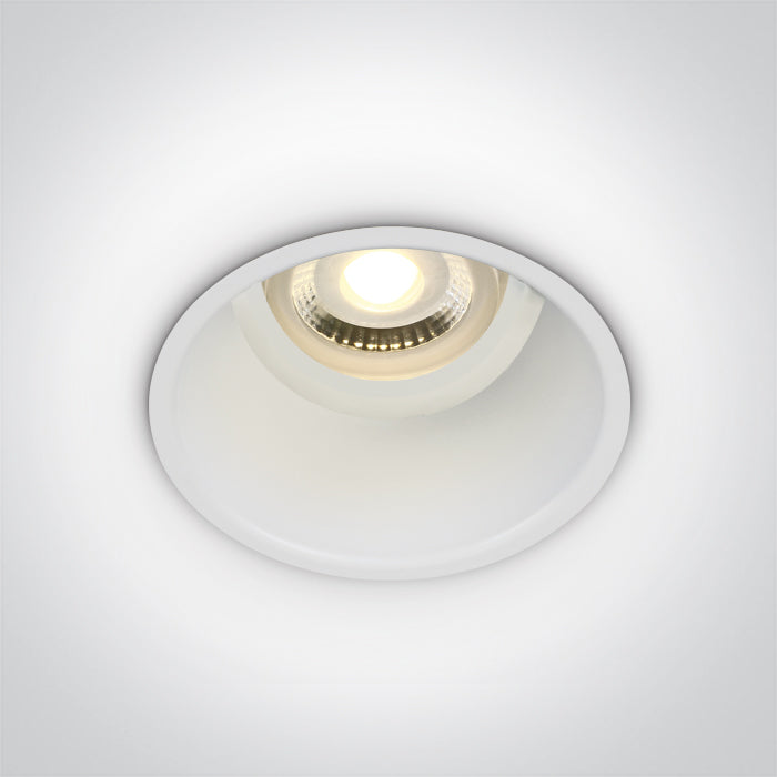 10105TG/W WHITE GU10 10W SEMI TRIMLESS