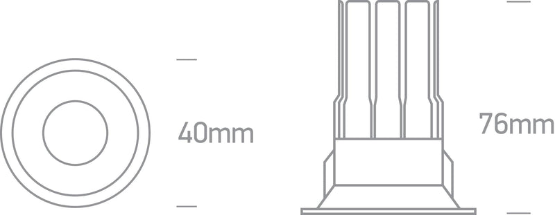 Black 6W Recessed Dark Light LED spot IP20. 

 10106L/B/W