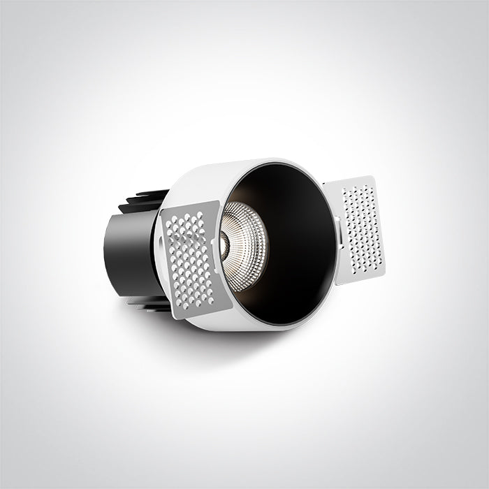 10107BT/B/V: 6,5W CCT Variable LED Trimless recessed downlight, IP54.   Requires 700mA constant current driver.  ..